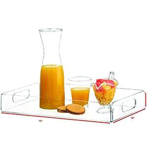 Table de plateau en acrylique durable en gros avec poignée en or plateau en acrylique pour taille personnalisée prix bon marché avec vente - Product Image 4