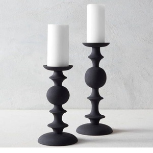 Décoration d'intérieur Porte-bougie en métal Support de bougie pour l'éclairage et l'ensemble Finition antique élégante Porte-bougie décoratif - Product Image 1