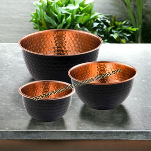 Vente en gros de luxe de haute qualité bol à mélanger à marteau manuel bol de service rond pour salade de fruits et plus encore - Product Image 3