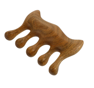 Diseño Peine de masaje de madera Peine masajeador de cuero cabelludo Peine de sándalo hecho a mano para masaje para vender - Product Image 2