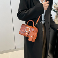 Tas Selempang PU Fashion Model Terbaru Musim Dingin untuk Wanita, Tas Bahu/Crossbody dengan Bukaan Terbuka dan Dompet Kecil
