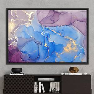 ภาพพิมพ์ศิลปะหินอ่อนสีทองหรูหราแบบนามธรรมสมัยใหม่สำหรับตกแต่งผนังบนผ้าใบ,1P:กรอบสีดำ - Product Image 1