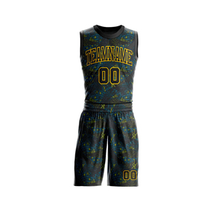 Custom Printed Breathable Anti-Bacterial Sleeveless Polyester Basketball Uniform Set Crew Neck Adult <b>Plus</b> <b>Size</b> - Product Image 1