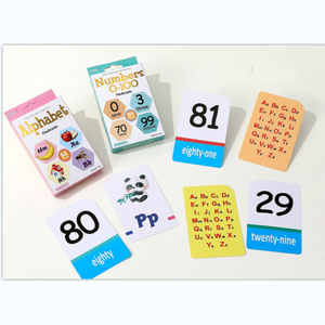 Tarjetas de Aprendizaje Temprano, Números del 0 al 100, Alfabeto, Juguete Educativo para Niños, Material de Papel - Product Image 1