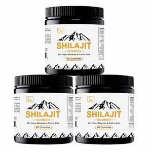 Gummies de Shilajit de l'Himalaya OEM/ODM 100% Shilajit pur 60 gummies avec plus de 85 oligo-éléments pour hommes et femmes, soutien énergétique et immunitaire - Product Image 2