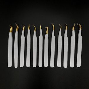 แหนบต่อขนตาสแตนเลส ปลายแหลมสีตามสั่ง เครื่องมือต่อขนตาแบบปรับแต่งได้ - Product Image 6