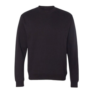 High Quality 100% Cotton Solid <b>Thick</b> <b>Fleece</b> Pullover Sweatshirt Printing and Embroidery OEM Custom Black Autumn Men - Product Image 1