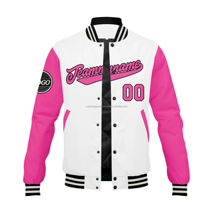 Chaqueta Varsity Personalizada con Estilo para Equipo MCACVJ-60, Cuerpo de Lana, Mangas de Cuero, Cuello Alto, Logotipo Bordado en la Parte Delantera, Transpirable - Product Image 2