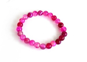 Superb Natural Premium Quality Banded Pink Agate 8mm Round Beaded <b>Bracelet</b> Semi Precious <b>Healing</b> Crystals For Jewelry Fashion - Product Image 5