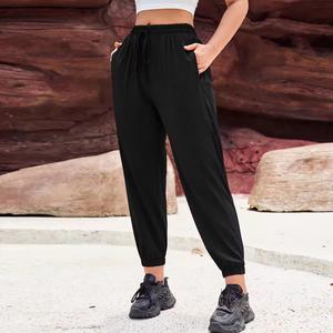 Women High-End Fitness Exercise Training Yoga XL Cross-Border <b>Pants</b> Logo Waist Solid Pattern Wholesale Price <b>Sexy</b> Women Trouser - Product Image 4