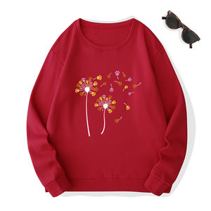 Sweatshirts pour femmes en coton nouvellement conçus vêtements décontractés de couleur unie pour la saison d'automne vêtements courts imprimés doublés avec logo avant - Product Image 5