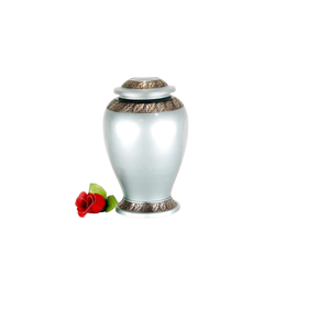 Urnas de cremación de metal 2023 Suministros funerarios Urna de impresión en relieve para cenizas de mascotas de la India Fabricante de urnas conmemorativas de la India - Product Image 4