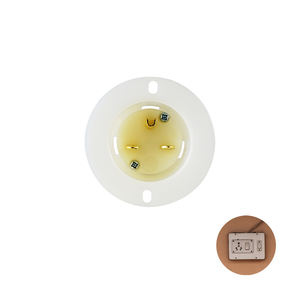 High quality NEMA 6-15 15A 250V 50-60HZ Flanged Inlet featuring Secure for Supply electricity to foundry equipment. - Product Image 1