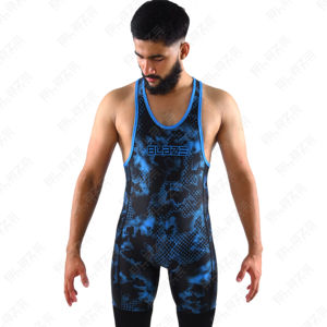 Singlet de lutte personnalisé pour hommes haltérophilie respirant séchage rapide 100% polyester OEM vente en gros Singlets d'entraînement - Product Image 4