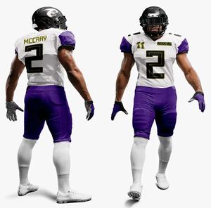 Uniformes de football américain personnalisés imprimés par sublimation, qualité professionnelle, respirants, séchage rapide, coton spandex, taille XL - Product Image 4