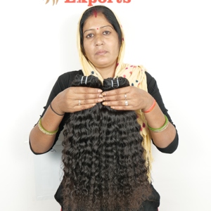 100% Raw Virgin <strong>Indian</strong> Human Hair Extensions Double Weft Vendor Unprocessed Natural Bundles Curly Straight Body Wave Options - Product Image 4