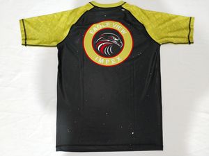 Chemise de compression à séchage rapide pour homme, vêtement de gymnastique à manches courtes imprimé par sublimation, protection contre les éruptions cutanées pour BJJ MMA Jiu Jitsu - Product Image 2