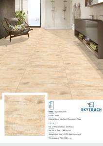 Carrelage Moderne Classique Brun Rustique Porcelaine Aspect Bois 600x600mm 600x1200mm Tailles Fonction Firebrick pour Café Murs Intérieurs - Product Image 3