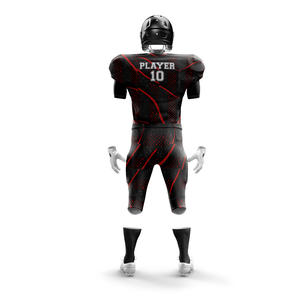 Venta al por mayor de uniformes de fútbol americano con logotipo personalizado uniformes transpirables de talla grande para niños manga corta nombre Número precio bajo - Product Image 3