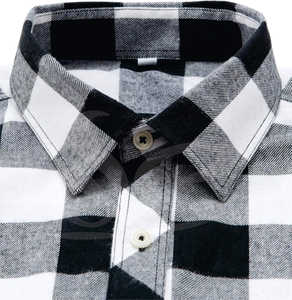 Chemise boutonnée décontractée pour homme, manches longues, coupe régulière, tissu anti-rides de qualité supérieure en flanelle - Product Image 3