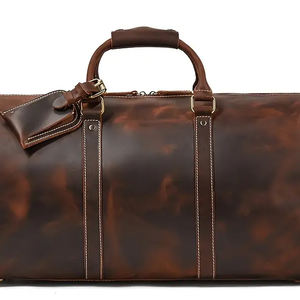 Bolsas de lona de cuero personalizadas con su propio logotipo para uso en exteriores, bolsa de viaje y gimnasio deportivo, bolsas de lona de cuero - Product Image 1