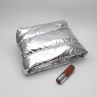 Pochette de maquillage en tissu matelassé argenté métallisé, pochette cosmétique brillante, ultra légère, organiseur de toilette de voyage, grande capacité