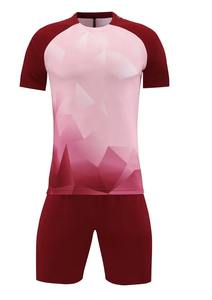 ชุดเสื้อฟุตบอลแขนสั้นของผู้ชายเสื้อเบสบอลสีฟ้าชุดฟุตบอลสีชมพูเสื้อทีมฟุตบอลสีแดงออกแบบได้ตามต้องการ - Product Image 2