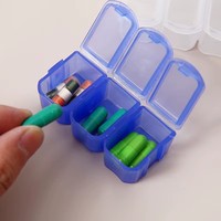 Boîte à médicaments portable pour la maison, en plastique, 1 jour, couvercle étanche à l'humidité, design moderne, options multicolores pour le stockage de comprimés et de capsules