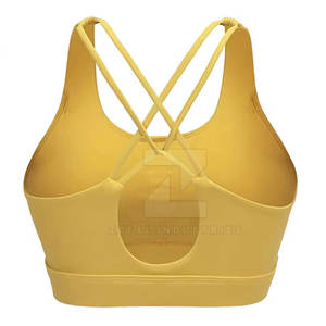 Soutien-gorge de sport respirant à maintien élevé sans couture avec rembourrage et tissu à séchage rapide pour la salle de sport, le yoga, la course à pied et l'entraînement - Product Image 2
