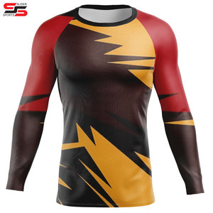 <b>Compression</b> <b>Shirts</b> <b>Custom</b> Made <b>Design</b> Your Own Sublimated Printing Rash Guard Wholesale High Quality Gym Fitness <b>Shirt</b> - Product Image 1