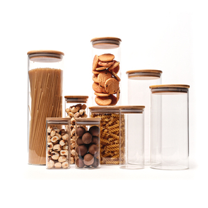 <span class=keywords><strong>Easylife</strong></span> Factory Vente en gros Contenant alimentaire carré en verre borosilicate transparent avec couvercle en bambou pour la conservation de la fraîcheur - Product Image 2