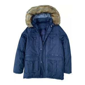 Chaqueta Parka cálida con capucha de invierno para hombre con diseño de logotipo personalizado nuevo estándar de talla grande cuello levantado relleno de algodón largo respetuoso con el medio ambiente - Product Image 6