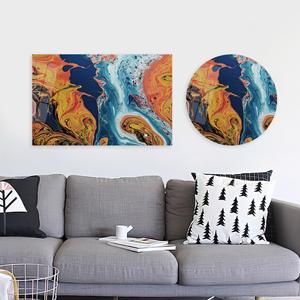Impression sur toile abstraite et colorée : Décoration murale moderne en verre trempé, ART EN VERRE TREMPÉ - Product Image 1