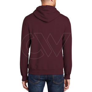 เสื้อฮู้ดผ้าคอตตอนโพลีเอสเตอร์แบบสวมหัวสำหรับผู้ชายเสื้อมีฮู้ดผ้าขนแกะแบบปรับแต่งได้ - Product Image 6