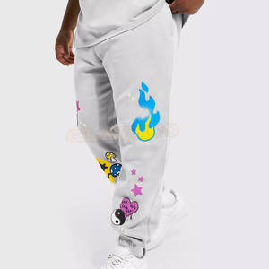 Pantalones informales de alta calidad para hombre, material suave y ligero con estampado de soplo, cintura media, ¡estilo más vendido! - Product Image 1