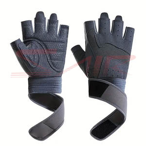 Fingerless Leather Fitness Gloves for Gym Workout and Training Low Price <b>Grip</b> <b>Weight</b> <b>Lifting</b> Gloves - Product Image 5