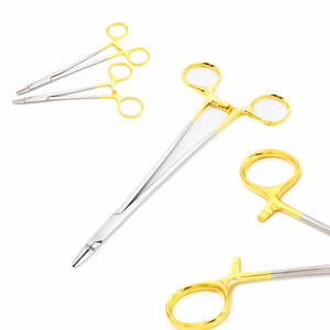 Ryder-Vascular 22cm Soporte de aguja quirúrgica de acero inoxidable Juego de instrumentos básicos TC Soporte de aguja vascular de carburo de tungsteno - Product Image 1