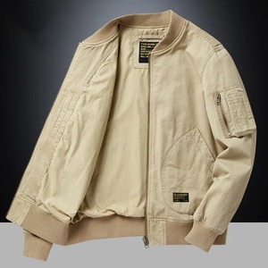 Vintage Trendy Loose Fit Genuine Leather Bomber <b>Jacket</b> for Men <b>Women</b> Casual Canvas Coat Windproof <b>Waterproof</b> for Winter - Product Image 3