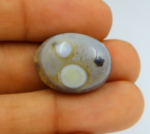 Cabochon d'agate naturelle lisse 24x18x11MM, pierre précieuse de coupe ovale pour la fabrication de bijoux - Product Image 2