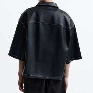 เสื้อเชิ้ตหนังแท้ดีไซน์ใหม่และโลโก้ปี 2025 สำหรับผู้ชาย สไตล์คลาสสิก ชุดทำงานฤดูหนาว แขนยาว คุณภาพสูง ราคาขายส่ง - Product Image 6