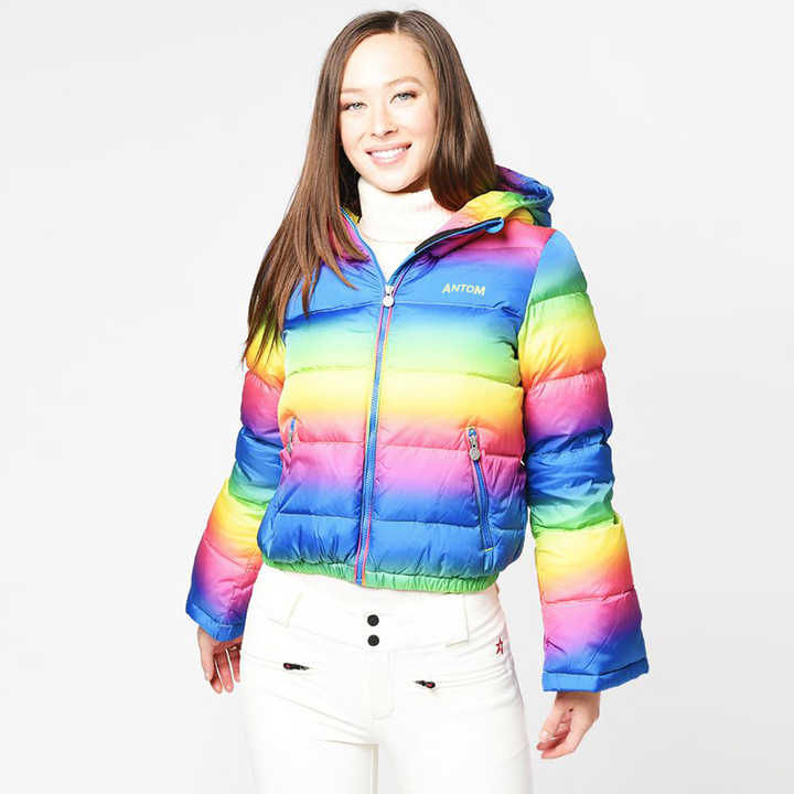 Puffer Vest Gap Rainbow Puffer Jacket Buy Boden Pink Rainbow Fun - Main Image