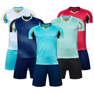 Conjuntos de Camisetas de Fútbol Sublimadas Personalizadas al por Mayor, 100% Poliéster, Transpirables y de Secado Rápido, Ropa Deportiva Unisex para Adultos - Product Image 1