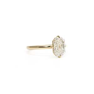 Modern Emerald Cut <b>Diamond</b> <b>Ring</b> Setting 2 Ct D-F VVS1-VS2 Lab Grown <b>Diamond</b> In 14K And 18K Yellow Gold Bridal Shower Gift Idea - Product Image 2