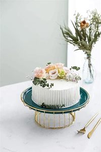 Soporte de pastel de metal contemporáneo para bodas, fiestas y cumpleaños, celebraciones sofisticadas, herramienta para pastel - Product Image 2