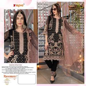 AGUJA ARTESANAL ORGANZA BORDADA CON TRABAJO PESADO KHATLI - Product Image 2