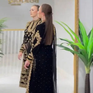 Lancement d'un nouveau design Party Wear Look New Top-Plazzo and Dupatta With Heavy Embroidery Sequence Work - Product Image 1