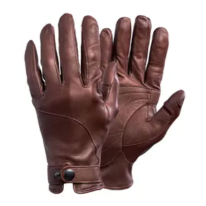 Guanti in pelle calda personalizzati di alta qualità per guanti in pelle di pelle di daino da uomo di nuova moda invernale