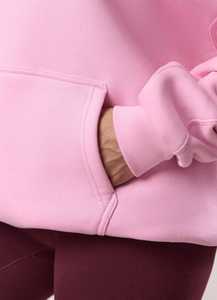 Sweat à capuche à manches longues imprimé pour femmes, épaules tombantes, hiver, automne, coloré, anti-rides, tissu polaire respirant, logo sur le devant - Product Image 5