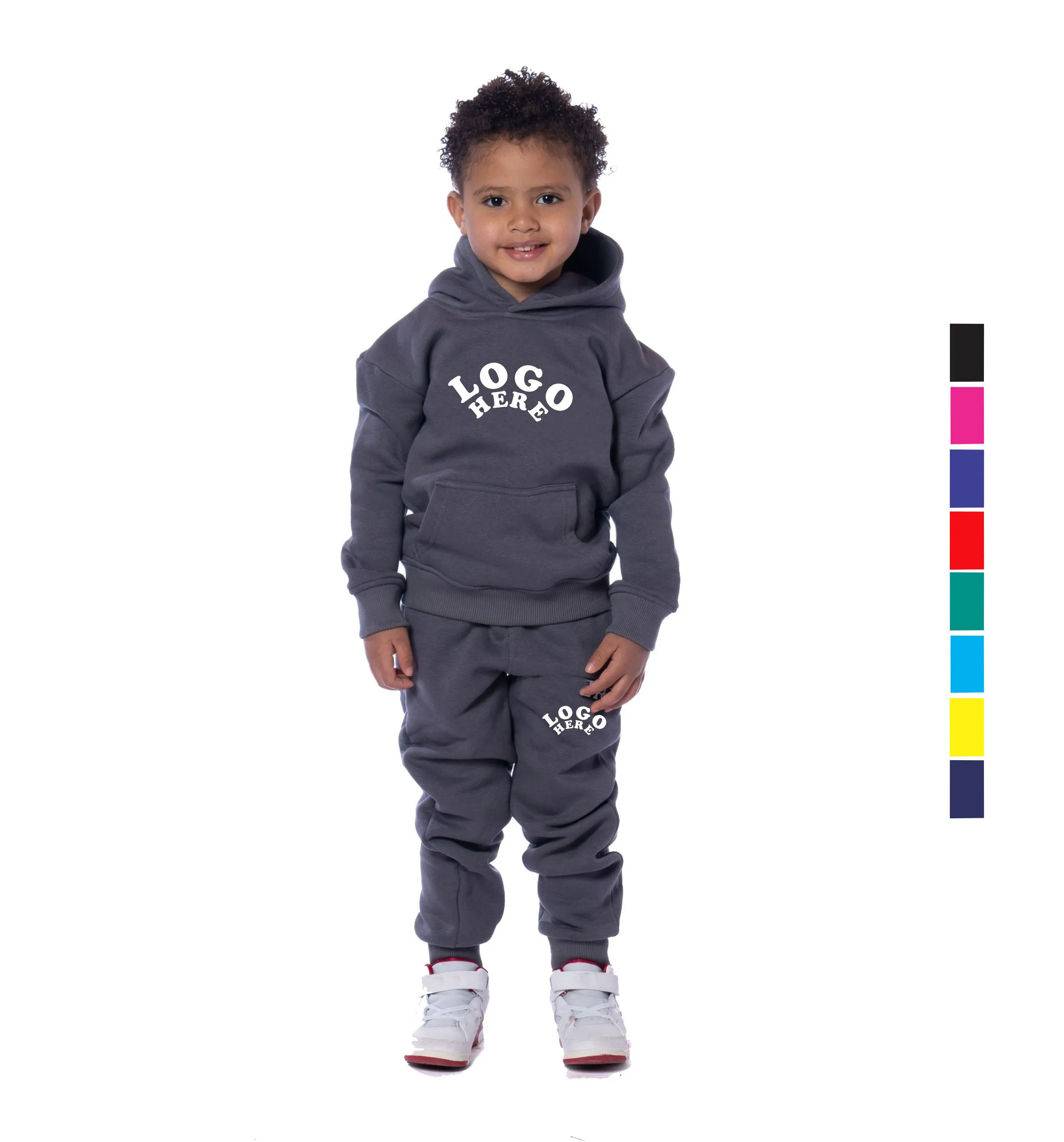 Top Ranking boy sweatsuit alta qualità all'ingrosso twin set Custom Little Children Sweat Suits Kids set a due pezzi per l'inverno