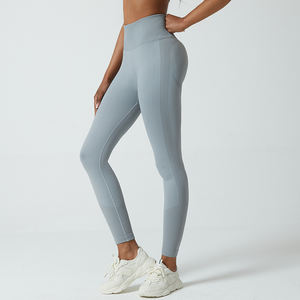 Leggings deportivos transpirables de cintura media para gimnasio para mujer, pantalones deportivos ligeros de secado rápido - Product Image 4